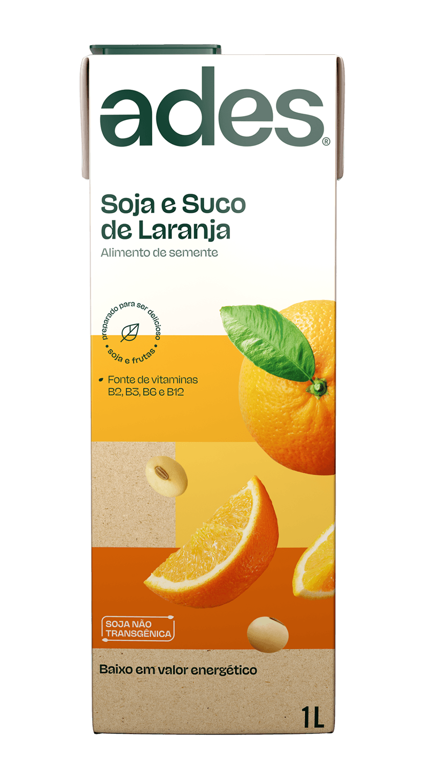 Bebida a Base de Soja Laranja ADES 1 Litro