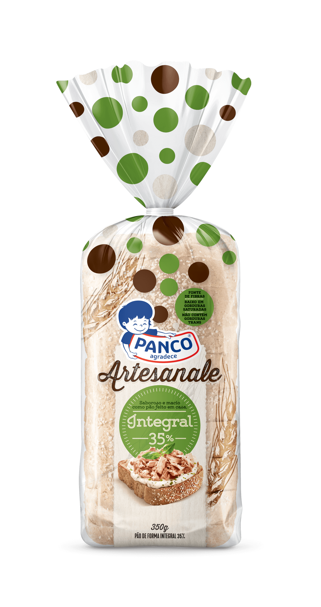 Pão De Forma Artesanale Integral Panco 350g