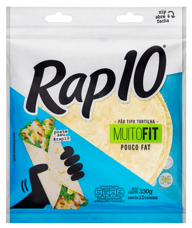 Pão Tortilha Rap10 Muito Fit 297g