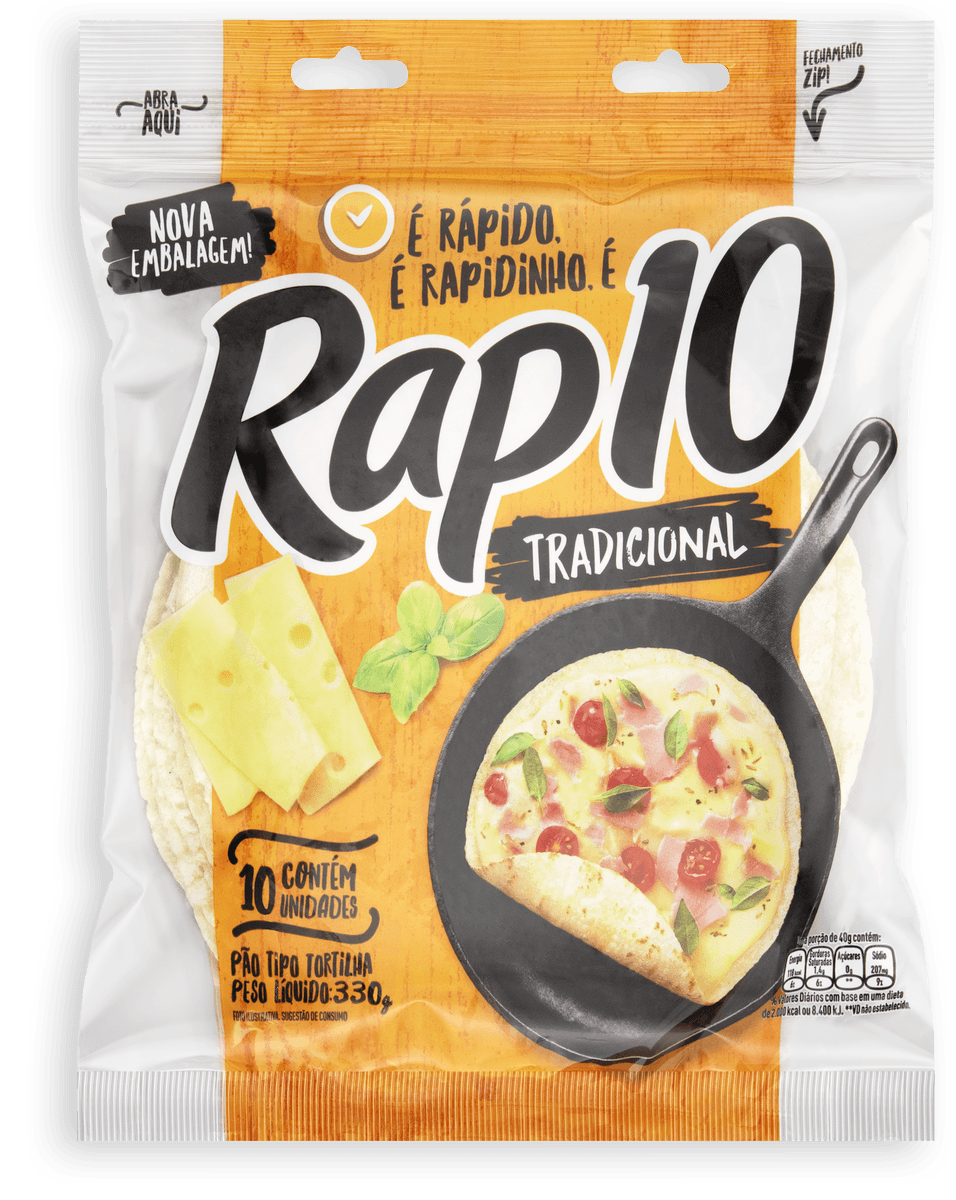 Pão Tortilha Rap10 Tradicional 297g