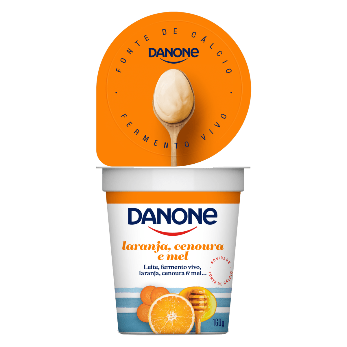 Iogurte Laranja, Cenoura e Mel Danone Copo 160g