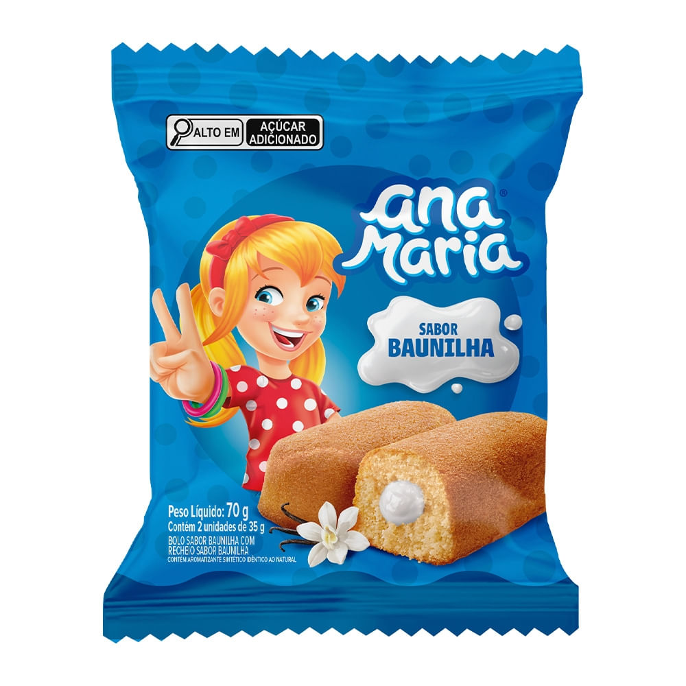 Bolinho Ana Maria Sabor Baunilha 70g