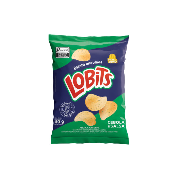 Batata Ondulada Sabor Cebola Lobits 40G