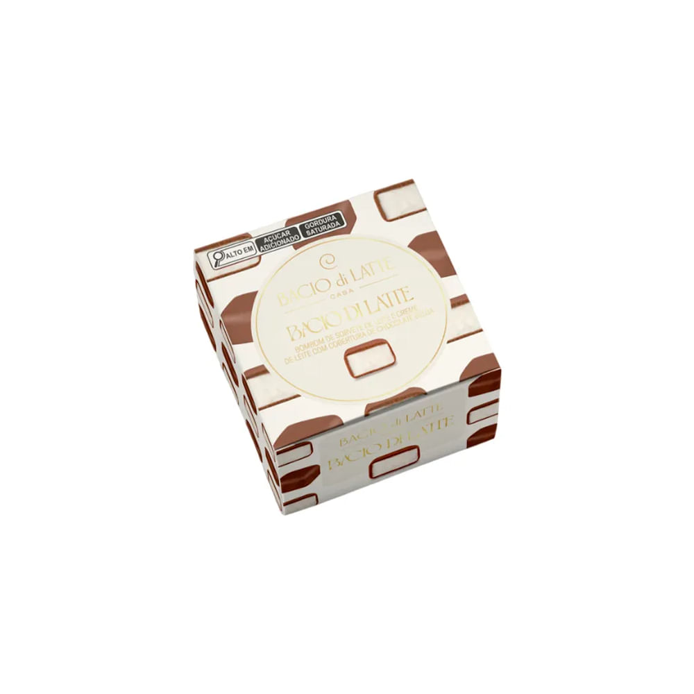 Bombom De Sorvete Creme Com Cobertura De Chocolate Bacio Di Latte90G