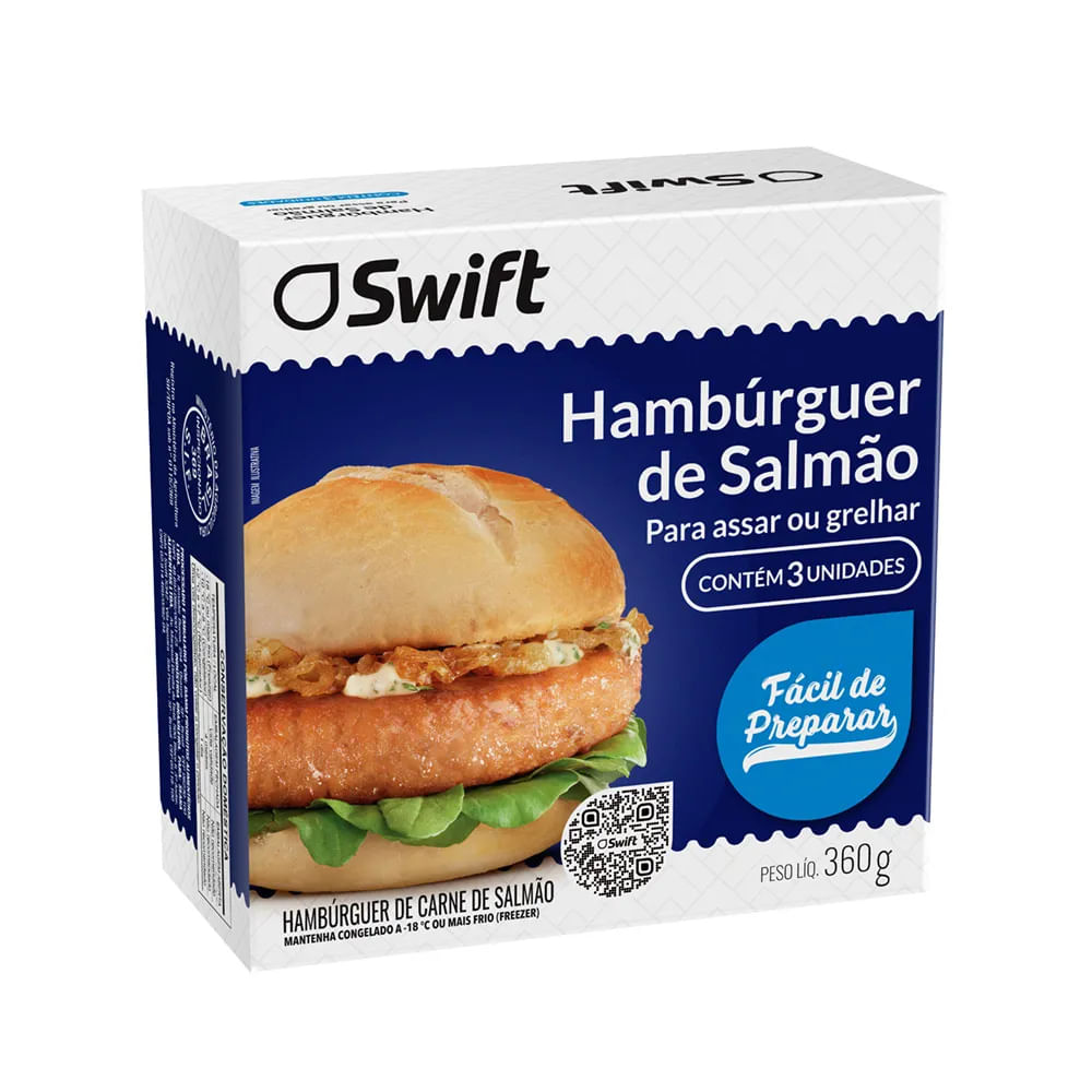 Hambúrguer De  Salmão Swift 360G