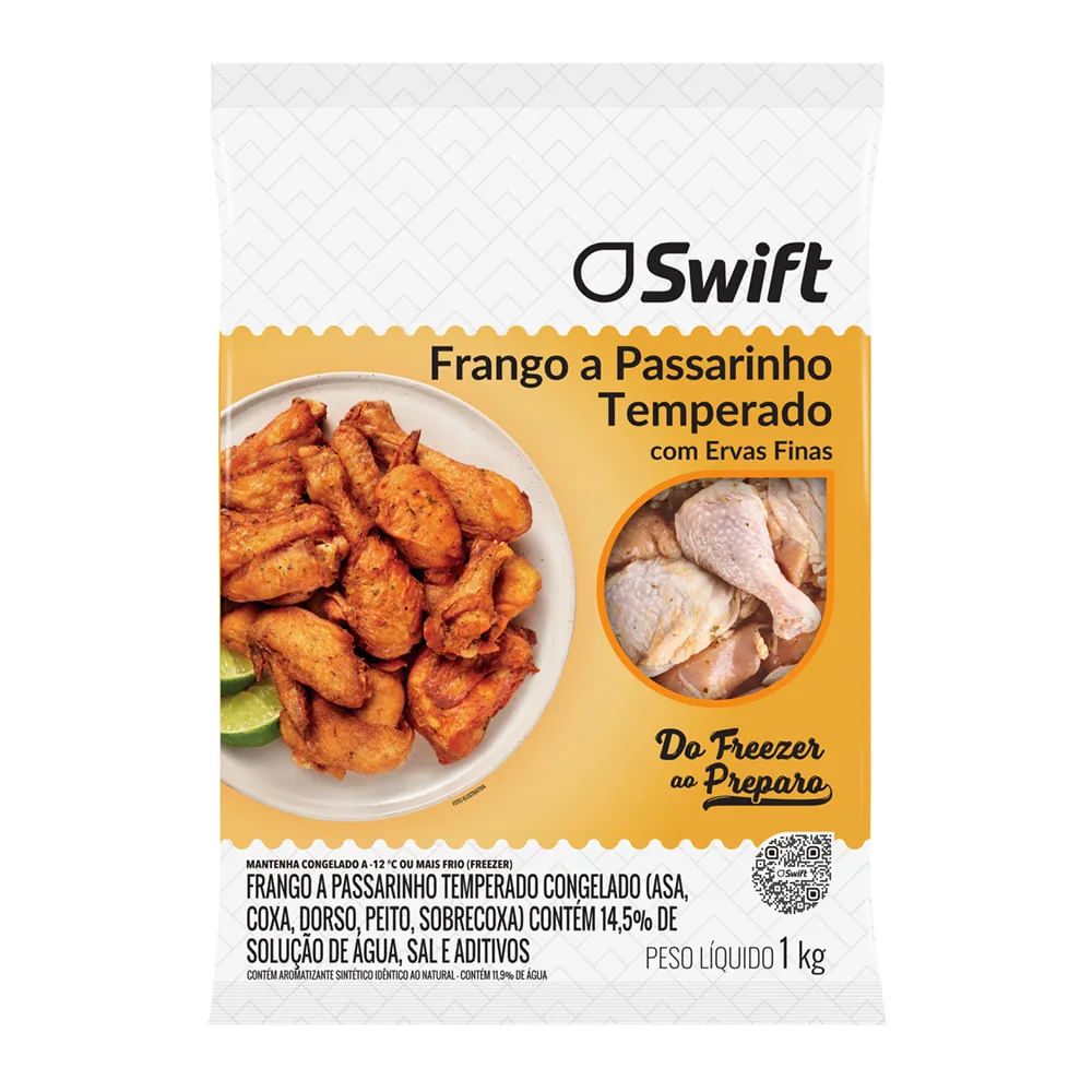 Frango A Passarinho Temperado Swift 1Kg