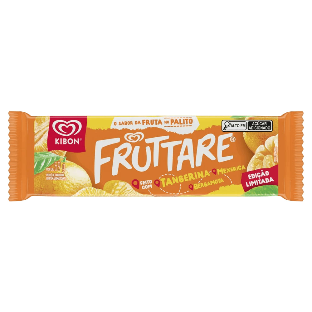 Picolé Sabor Tangerina Fruttare 59G