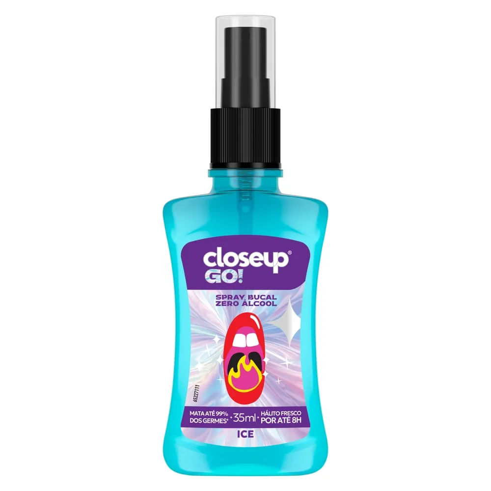 Enxaguante Bucal Spray Zero Álcool Ice Closeup 35Ml