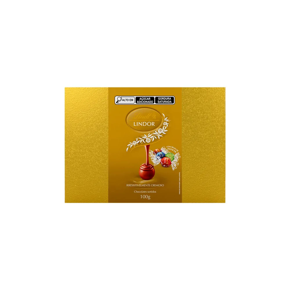 Bombom De Chocolate Sortido Lindor Lindt 100G