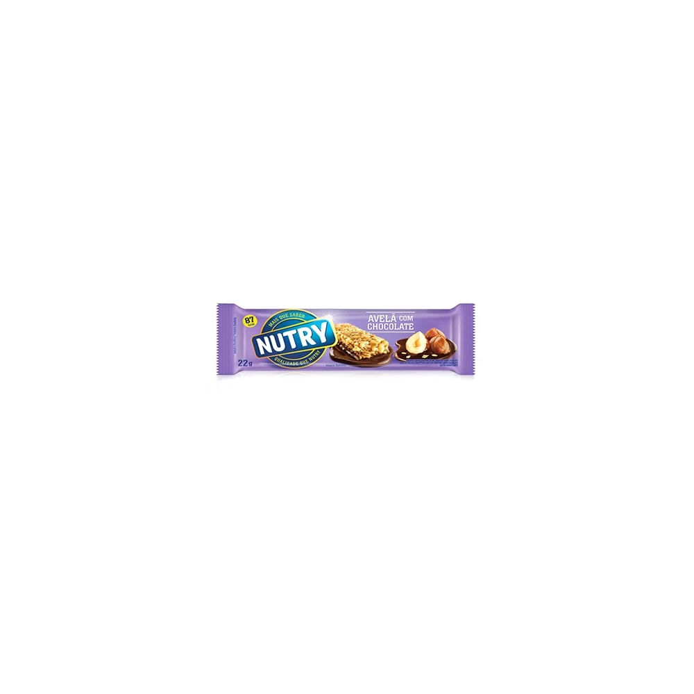 Barra De Cereal Sabor Avelã Com Chocolate Nutry 22G