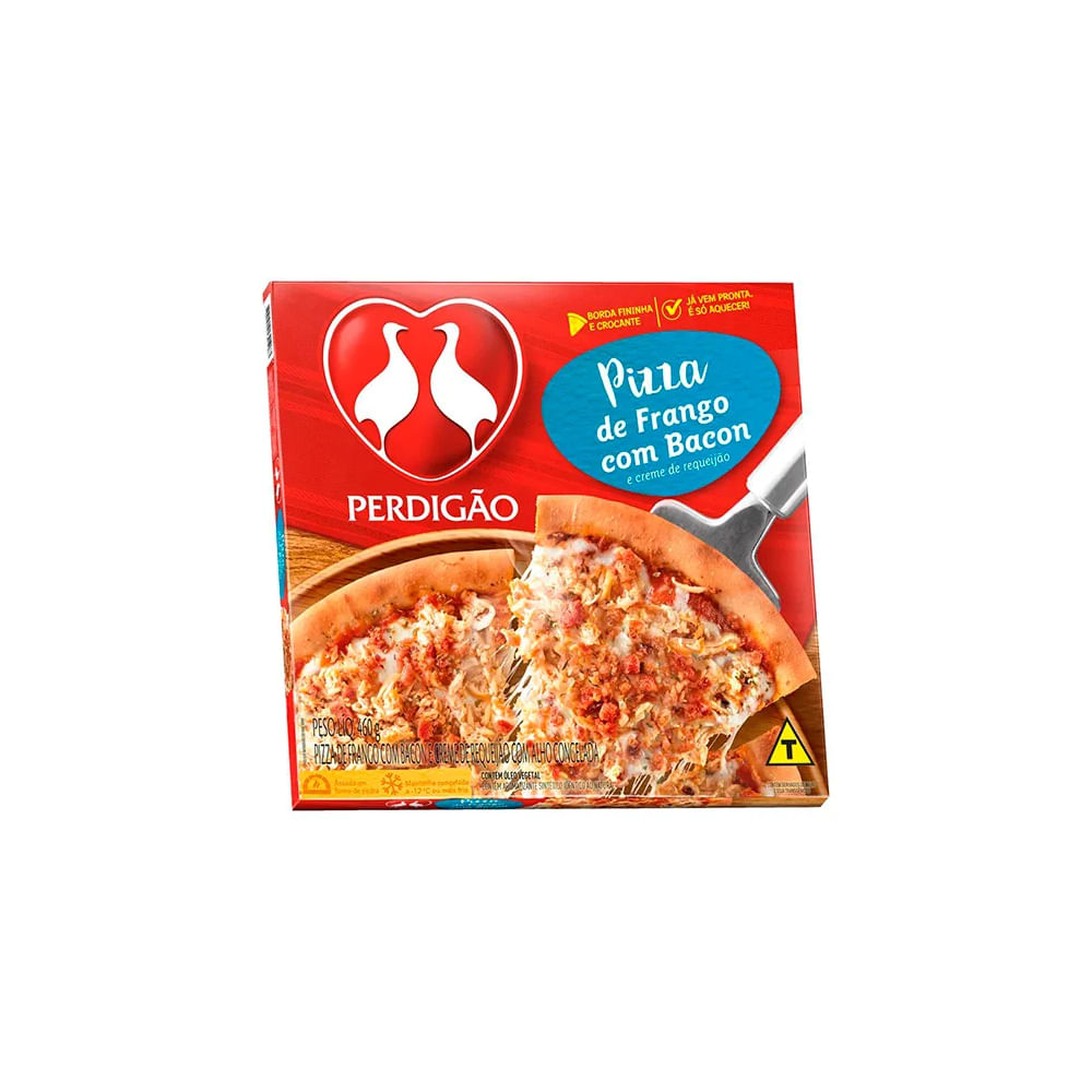 Pizza De Frango Com Bacon E Creme De Requeijão Perdigão 460G