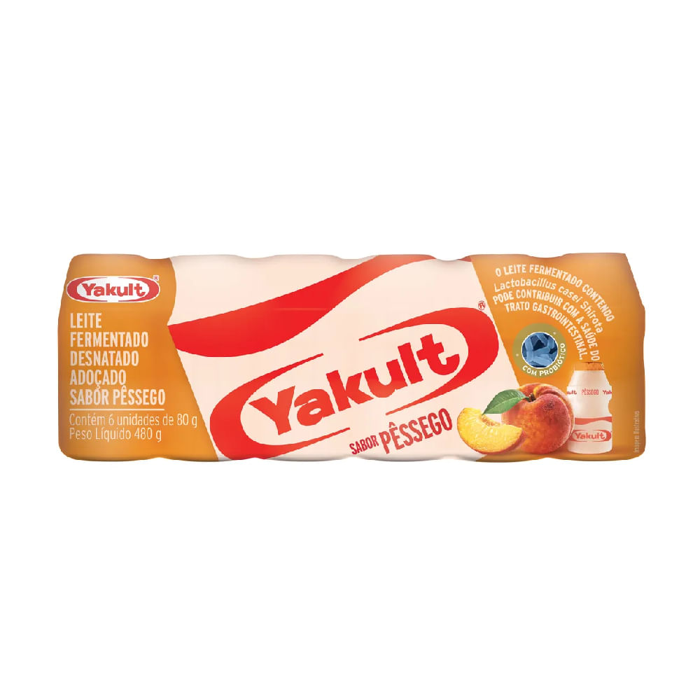 Leite Fermentado Sabor Pêssego Yakult 480G