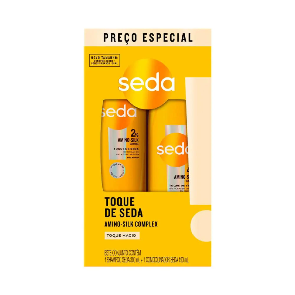 Kit Shampoo 300Ml + Condicionador 190Ml Toque De Seda