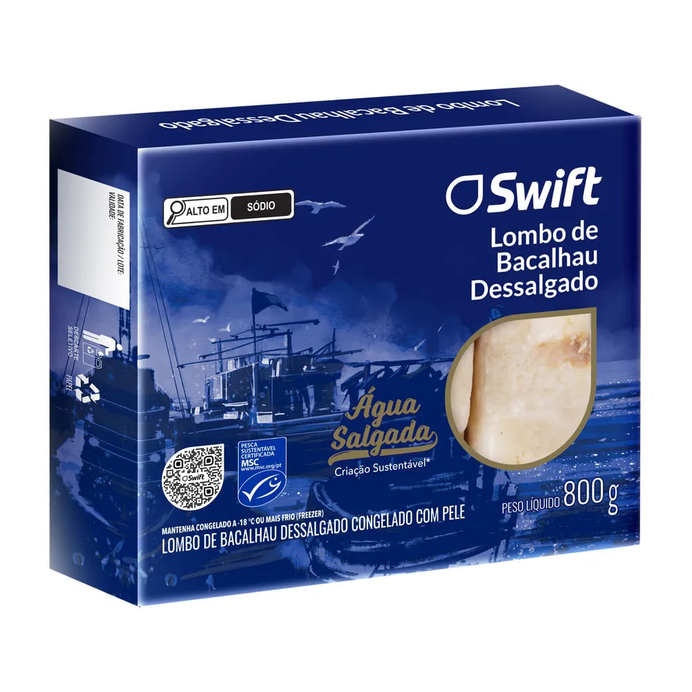 Lombo De Bacalhau Dessalgado Swift 800G