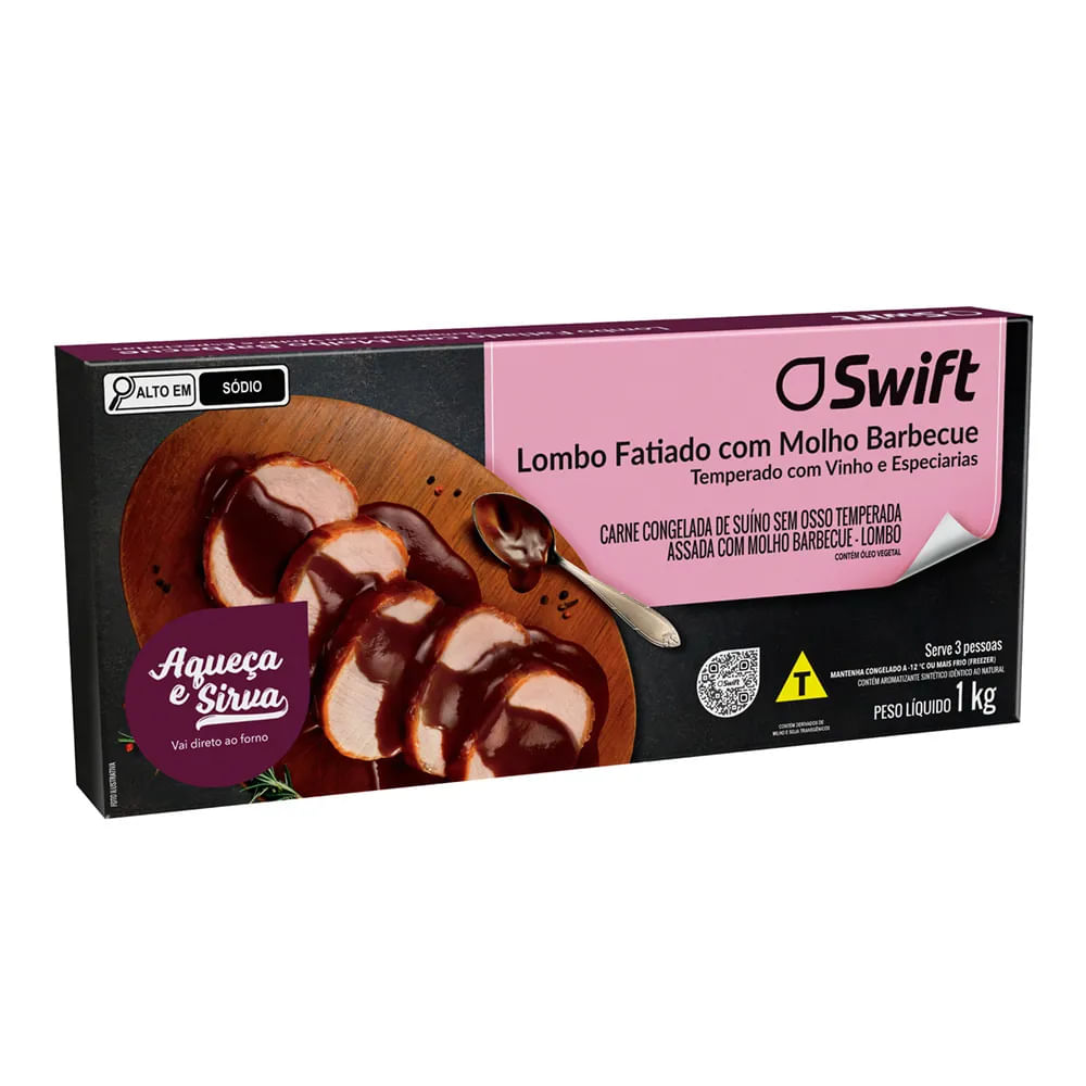 Lombo Suíno Fatiado Com Molho Barbeuec Swift 1Kg