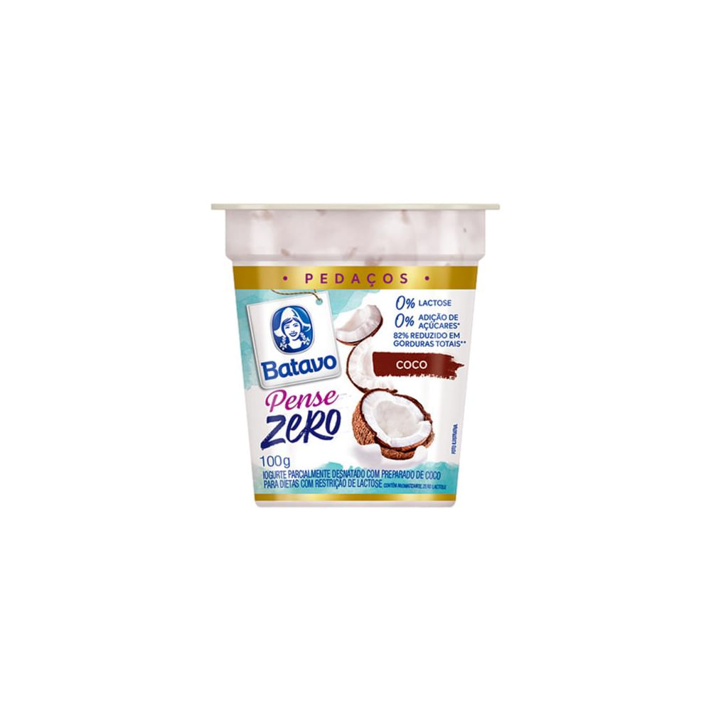 Iogurte Pense Zero Sabor Coco Batavo 100G
