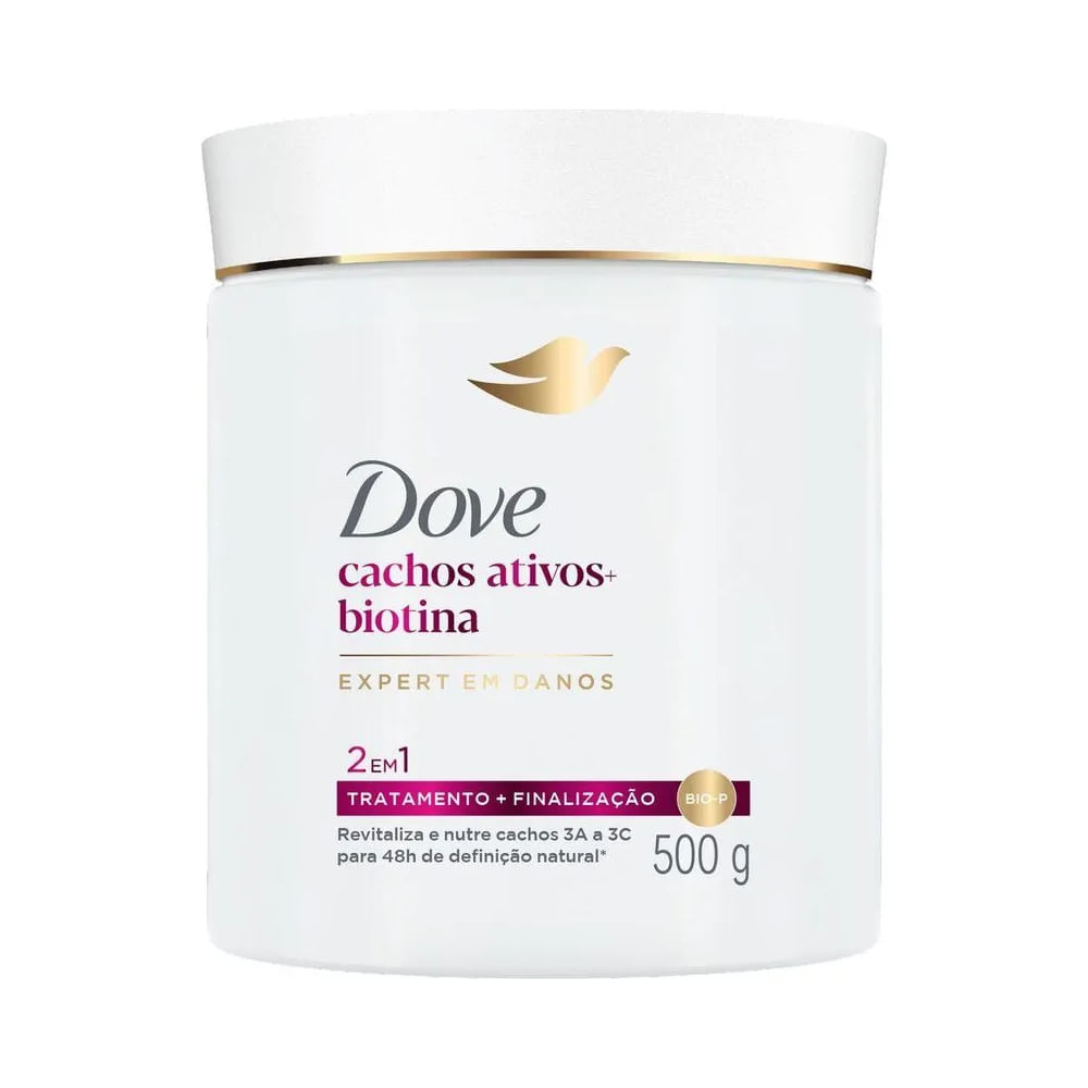 Máscara De Tratamento + Finalização 2Em1 Cachos Ativos + Biotina Dove 500G