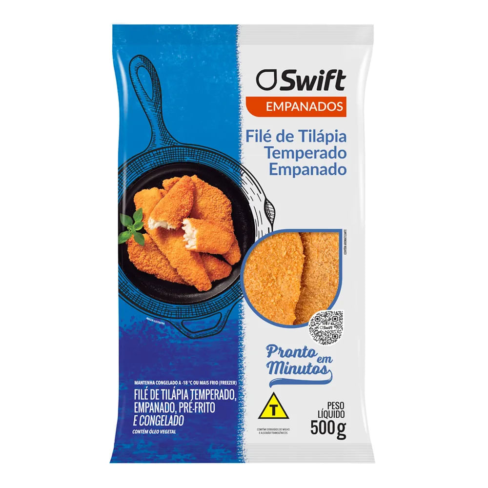 Filé De Tilapia Temperado Empanado Swift 500G