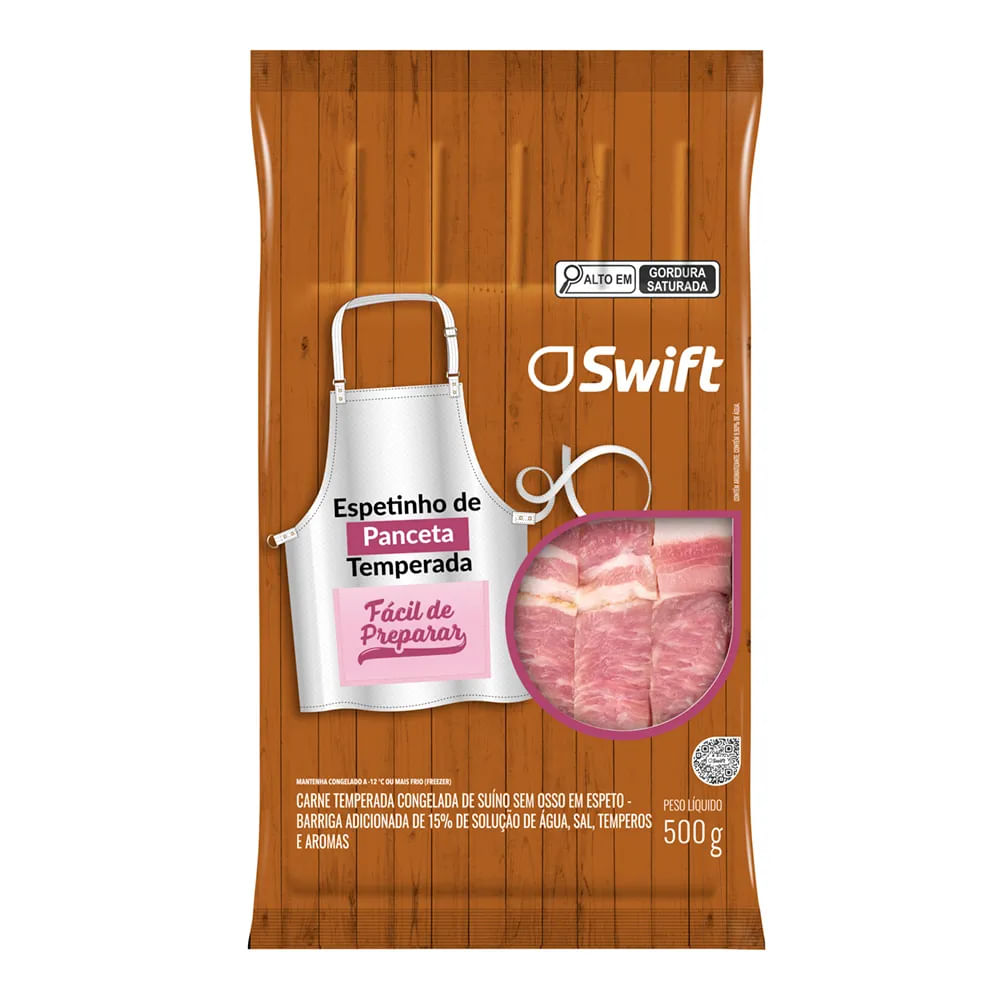 Espetinho De Panceta Temperado Swift 500G