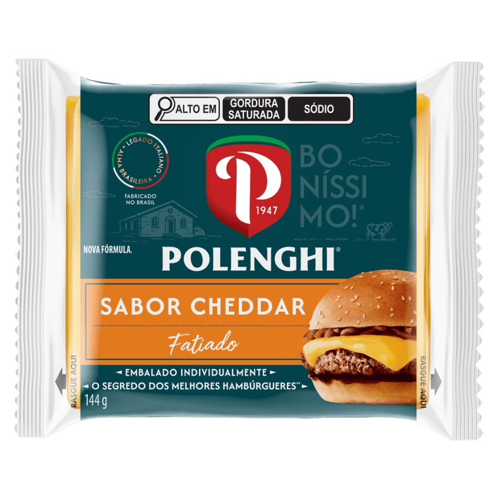 Queijo Sabor Cheddar Fatiado Polenghi 144g