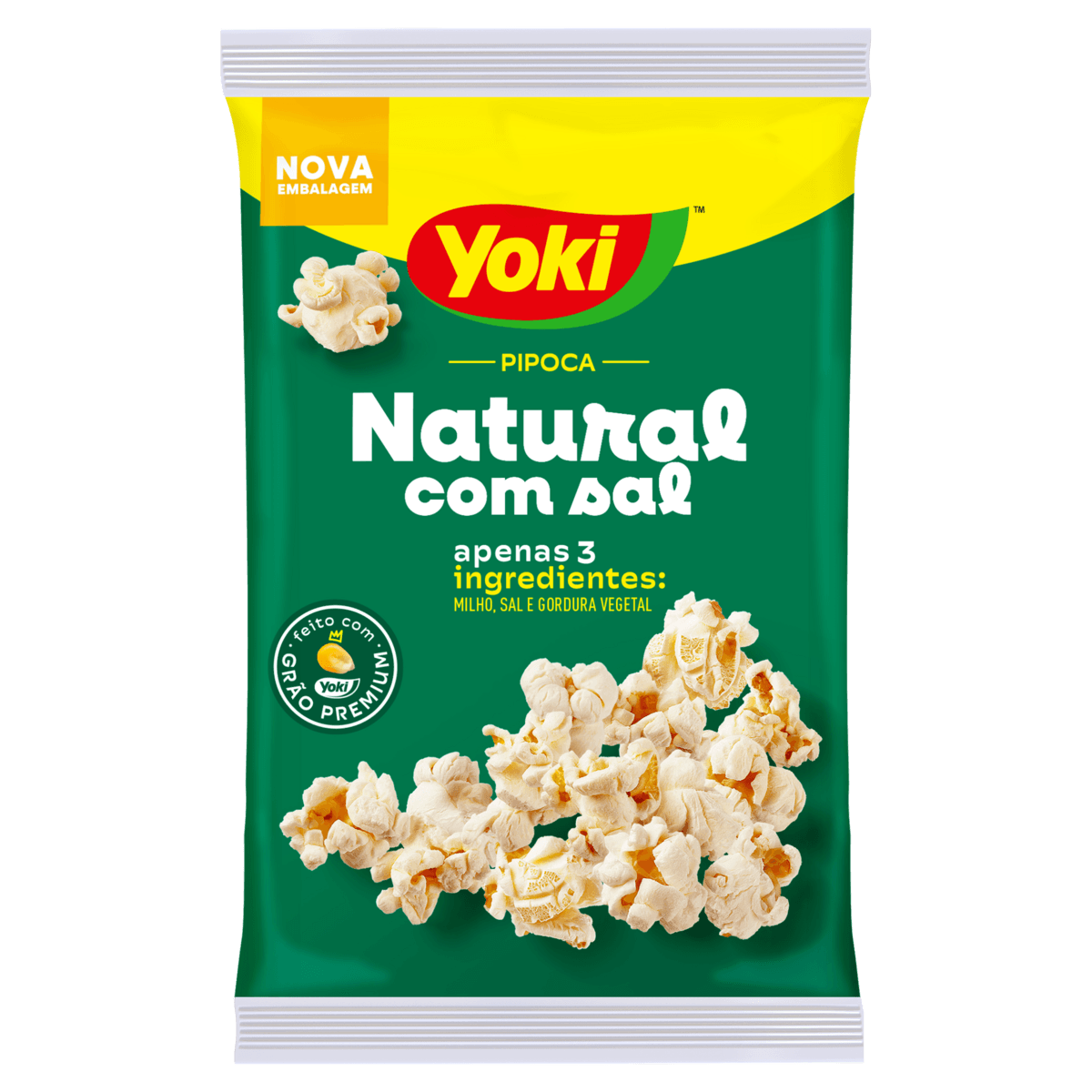 Pipoca para Micro-ondas Natural com Sal Yoki 50g