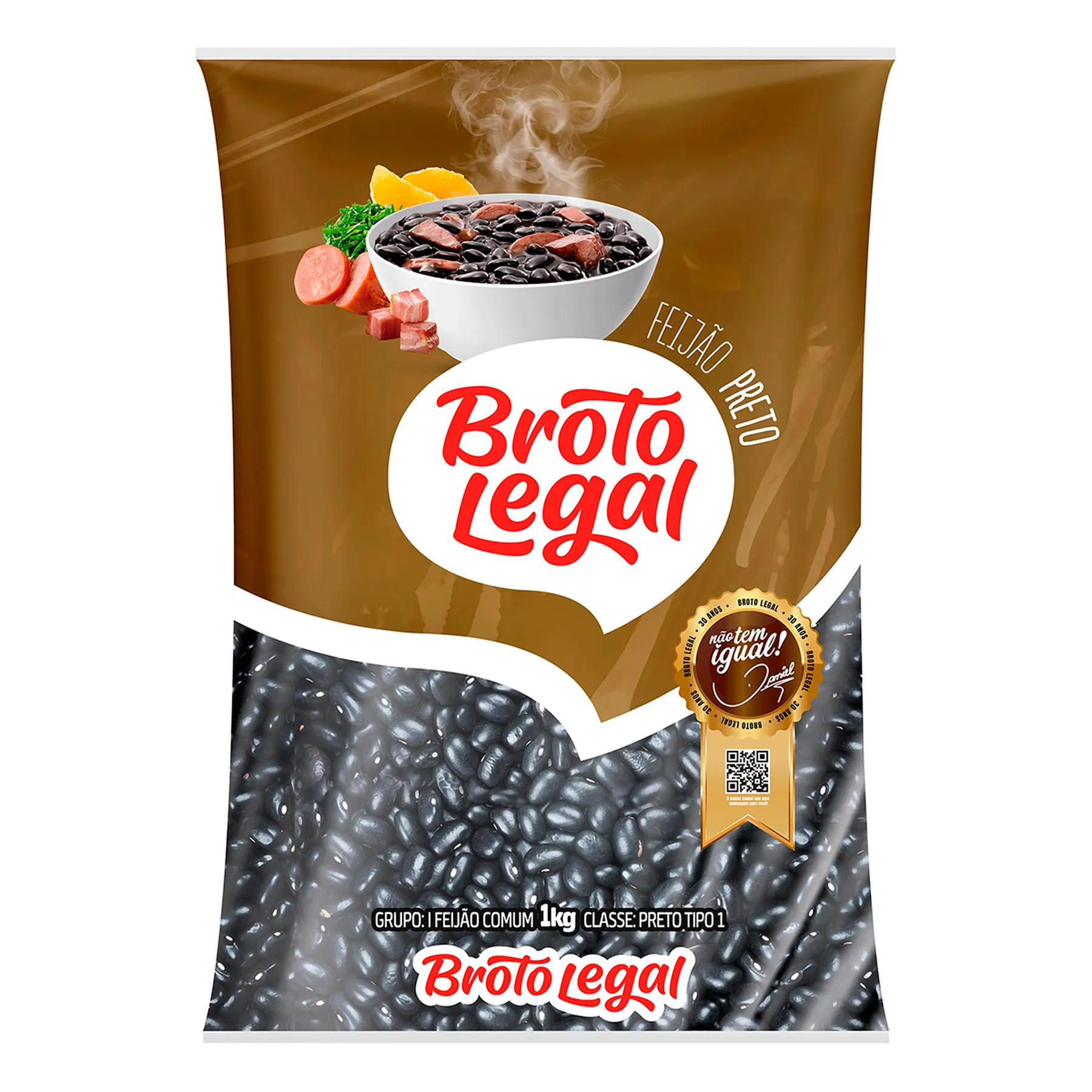 Feijão Preto Tipo 1 Broto Legal 1kg
