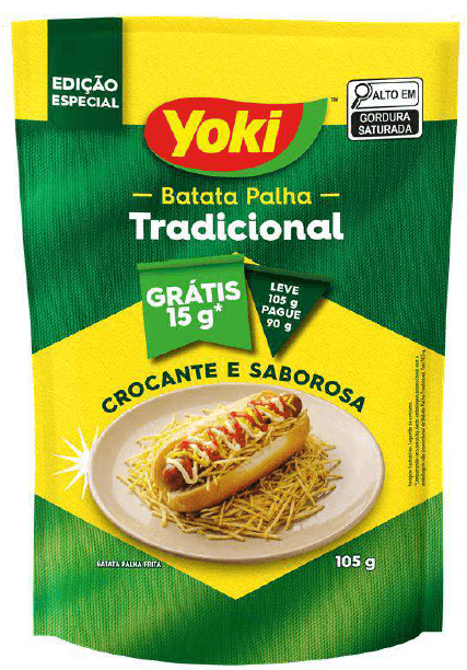 Batata Palha Yoki Tradicional Leve 105g Pague 90g