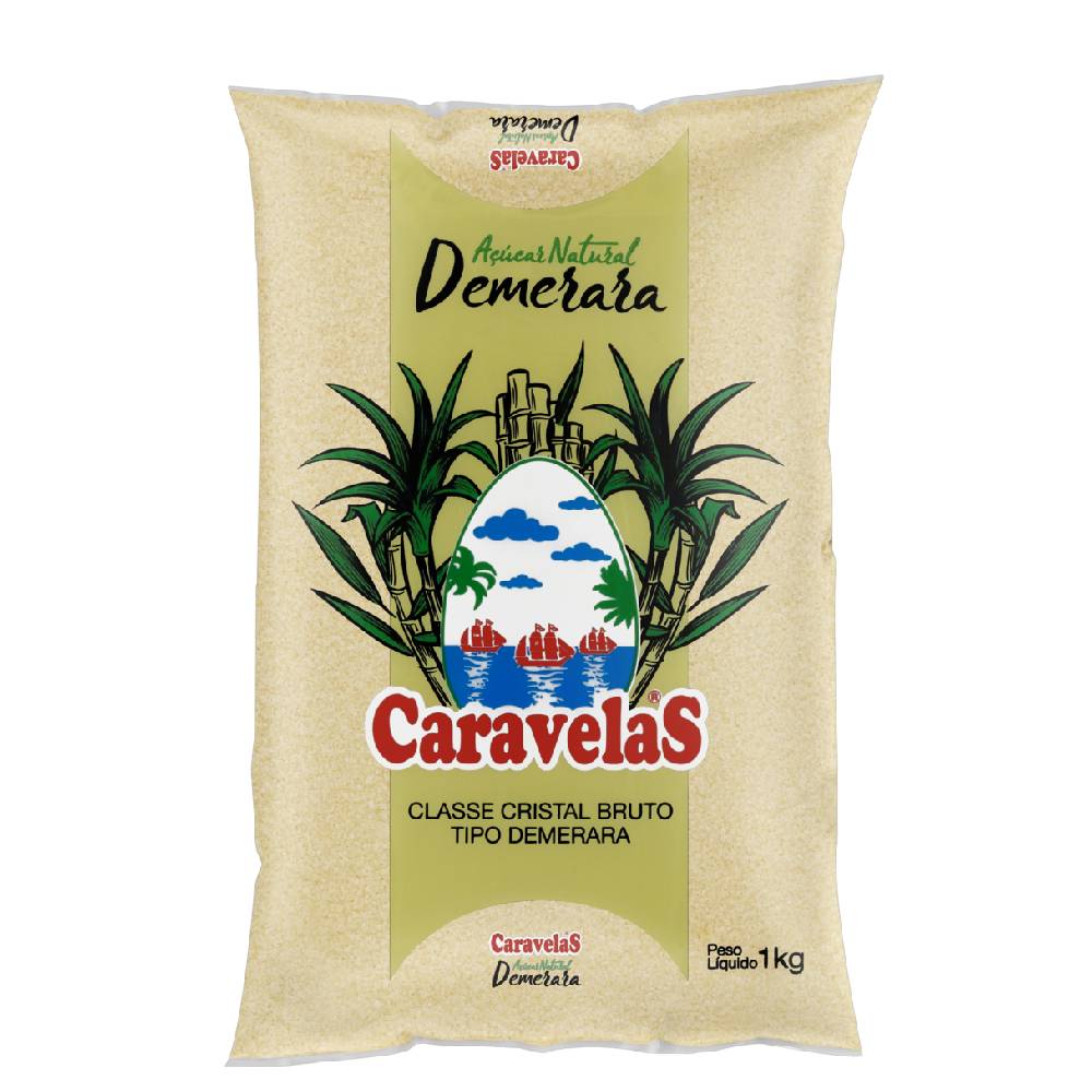 Açúcar Demerara Caravelas 1Kg