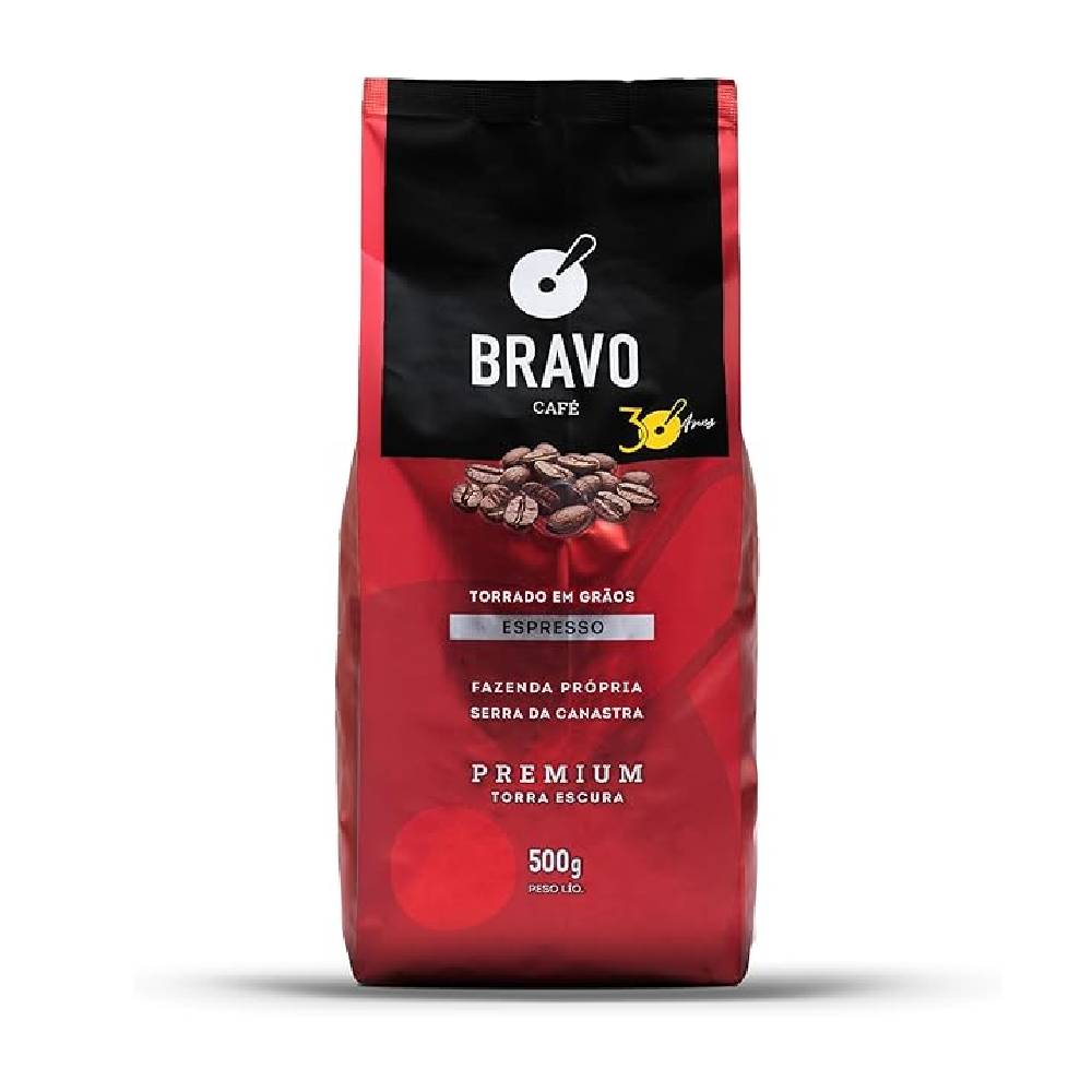 Café Torrado Em Grãos Premium Espresso Bravo 500G