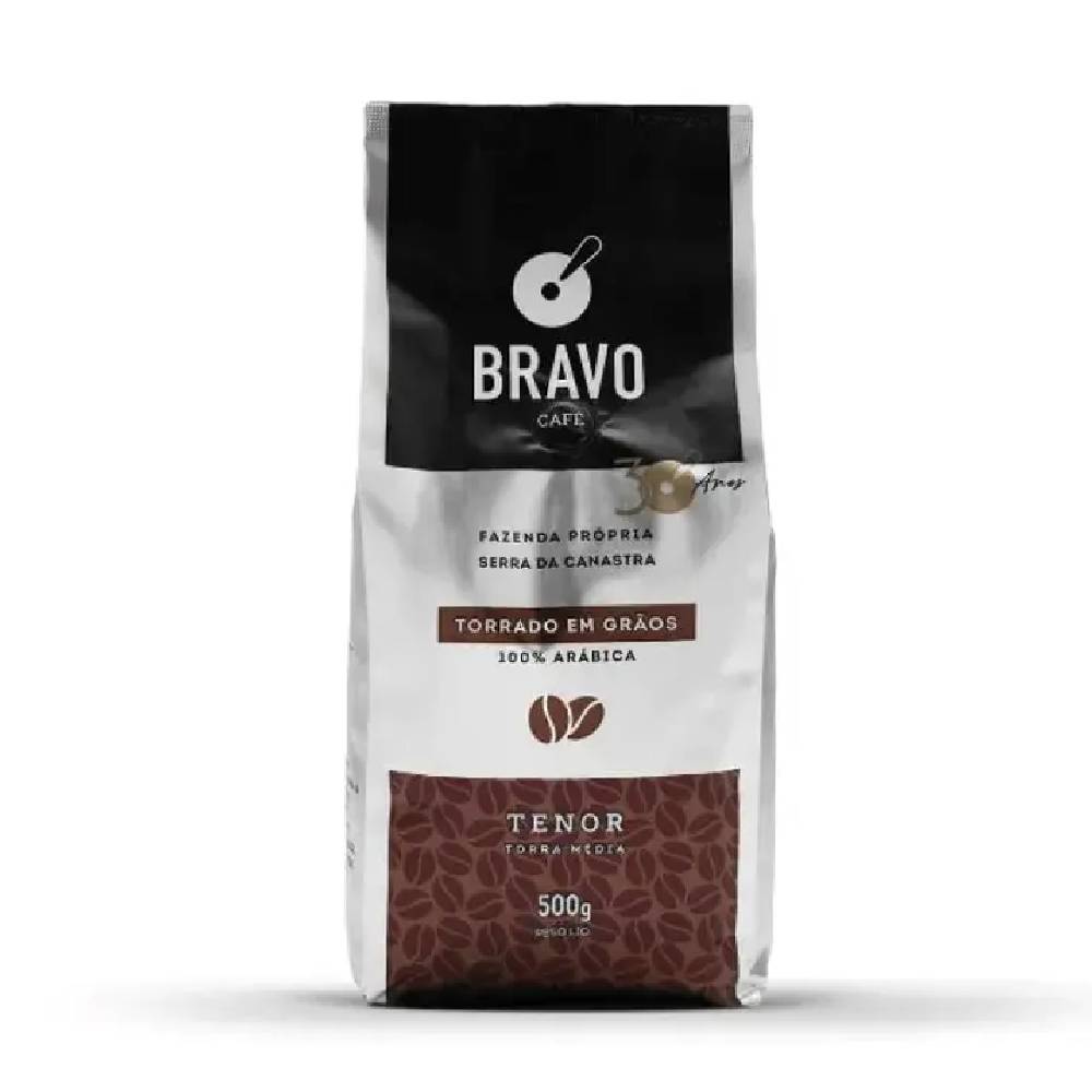 Café Torrado Em Grãos Tenor Bravo 500G