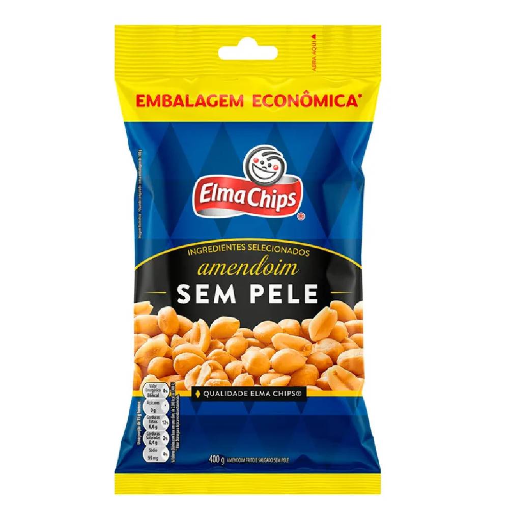 Amendoim Salgado Sem Pele Elma Chips 400G