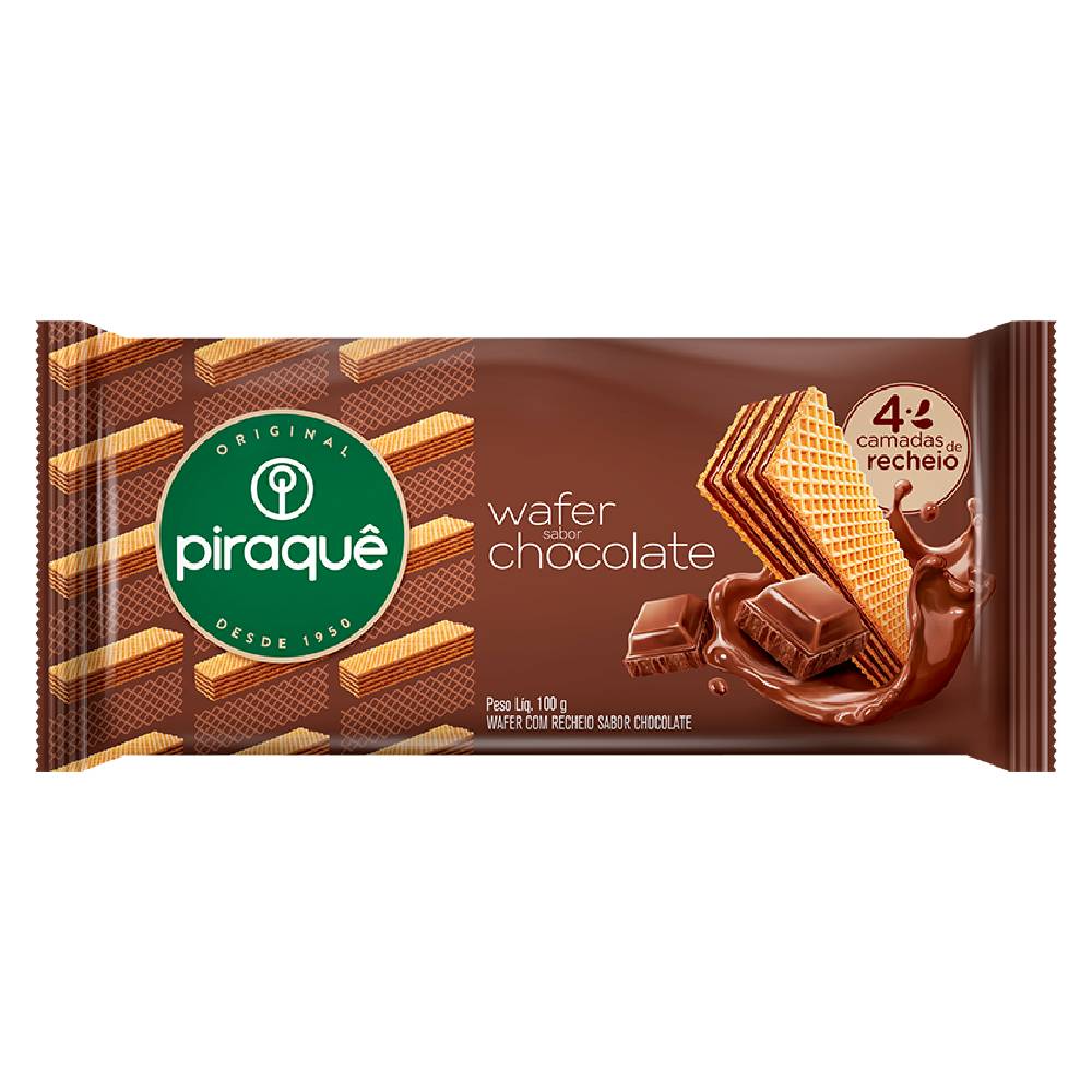 Wafer Sabor Chocolate Piraquê 100G