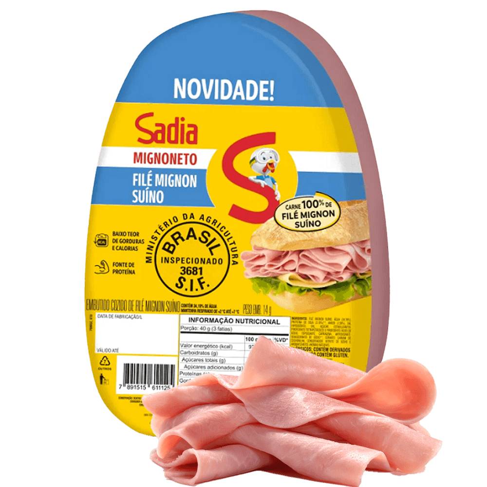 Mignoneto Suíno Sadia Fatiado 200G