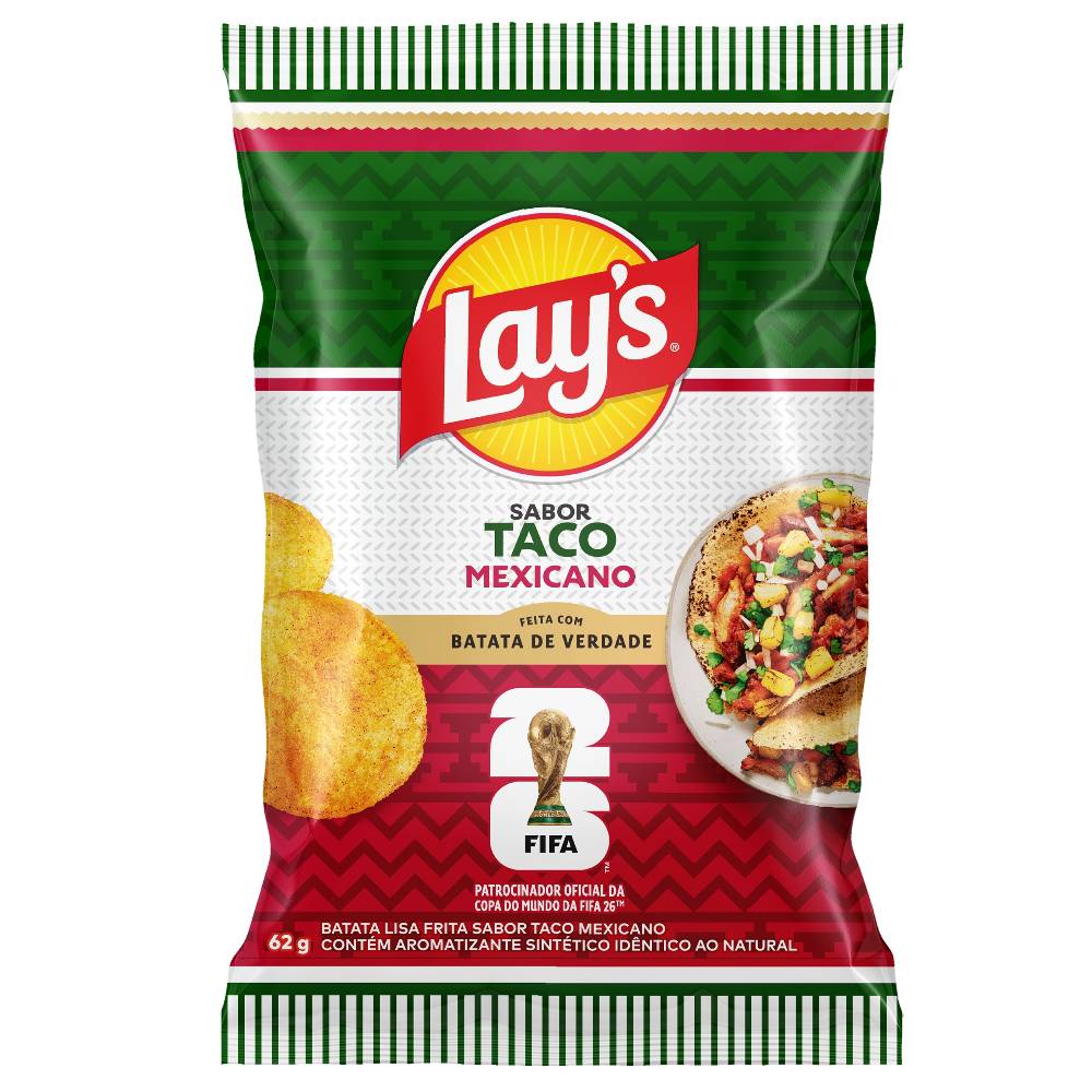 Batata Sabor Taco Mexicano Lay's 62G