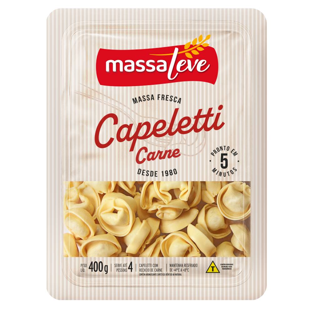 Capeletti Carne Massa Leve 400g